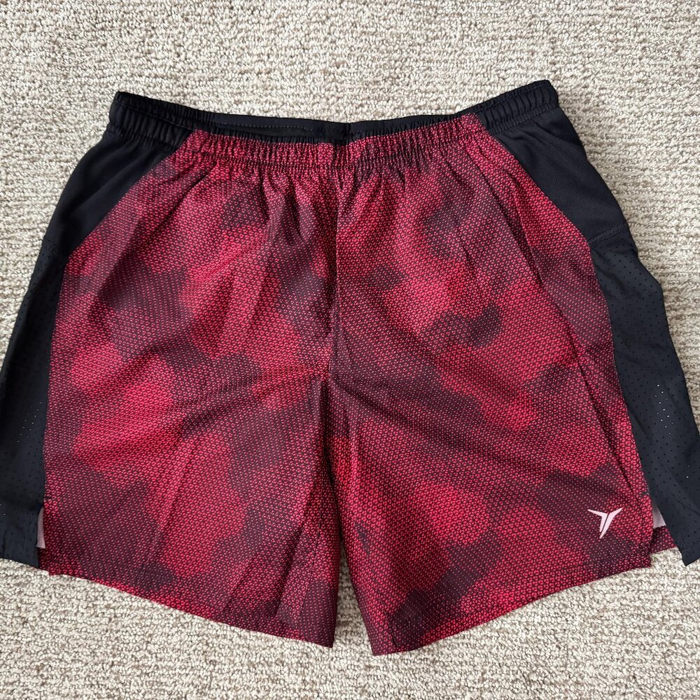 Old Navy Active Go Dry Swim Trunks / Board Shorts w/ Liner - Red / Size 28